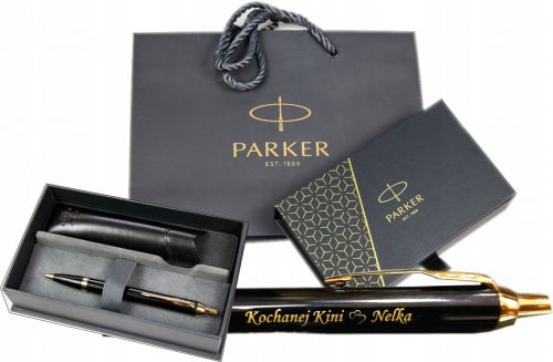 Długopis Parker IM czarny gt pudełko prezentowe etui skórzane